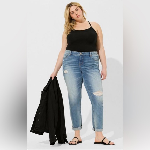 Torrid Size 26T Boyfriend Straight Vintage Stretch Jeans - Picture 1 of 11
